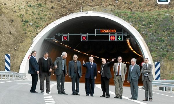 Inauguración del túnel de Bracons en el 2009 | Cedida