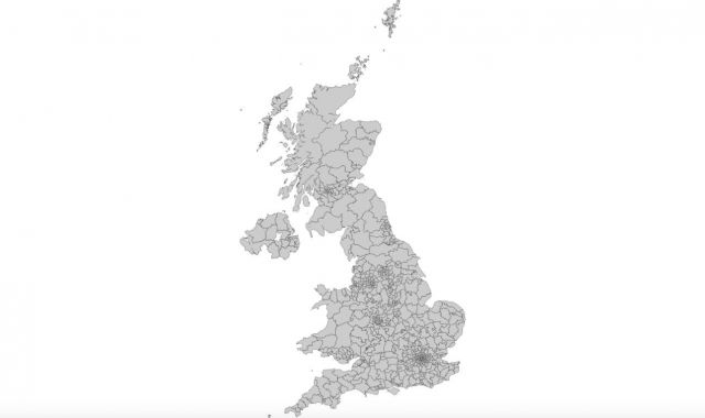 Mapa de les “constituencies” britàniques