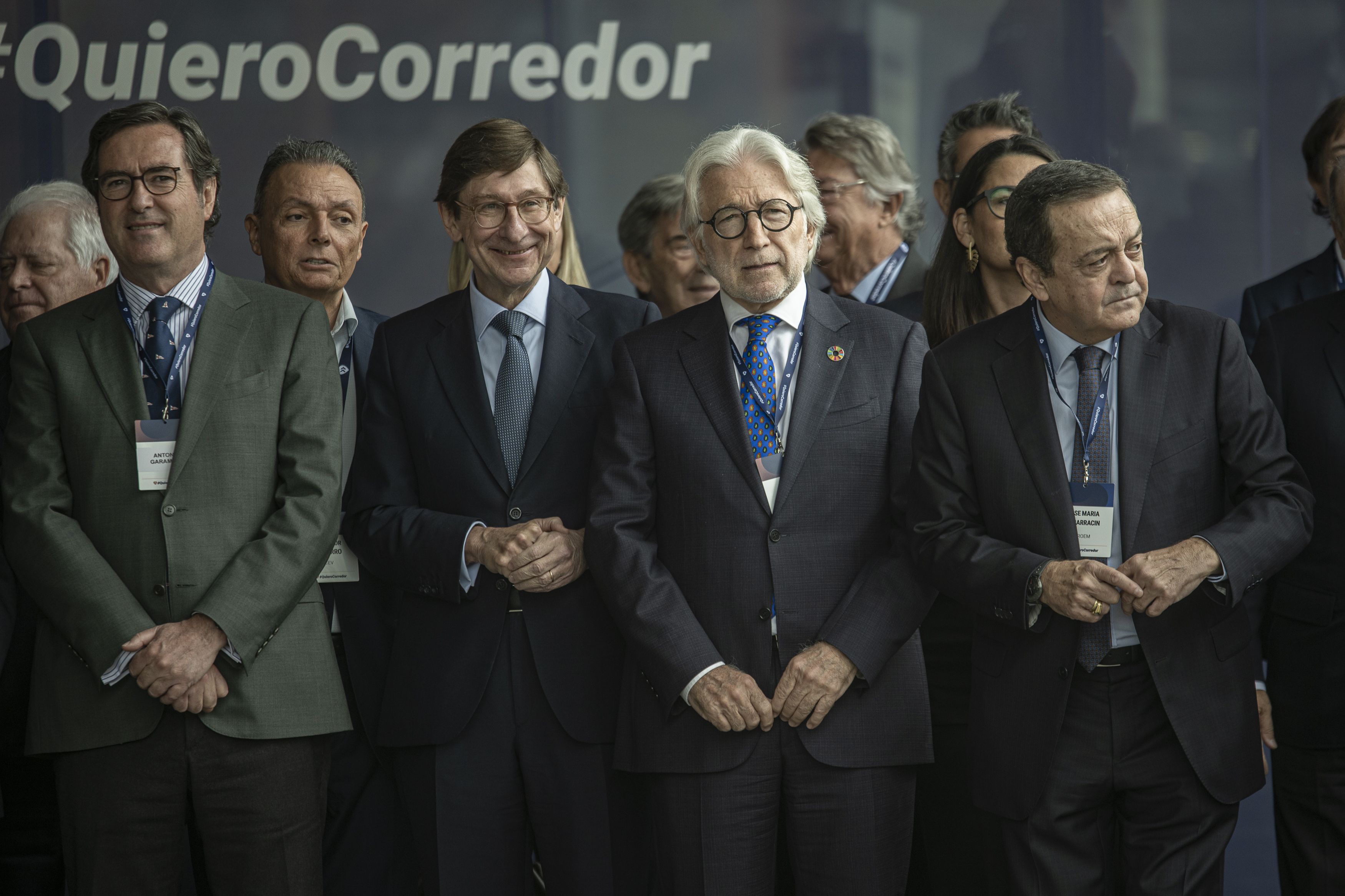Antonio Garamendi y Josep Sánchez Llibre, separados por José Ignacio Goirigolzarri, en el acto del Corredor Mediterráneo de la semana pasada en Barcelona | Lorena Sopêna | Europa Press Antonio Garamendi y Josep Sánchez Llibre, separados por José Ignacio Goirigolzarri, en el acto del Corredor Mediterráneo de la semana pasada en Barcelona | Lorena Sopêna | Europa Press