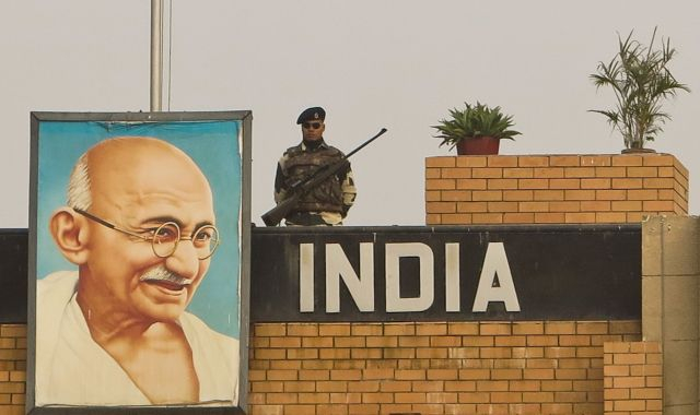 Imatge d'un quadre de Gandhi 