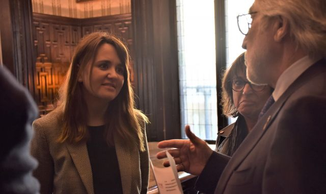 Mercè Salvat y Josep Sánchez durante la jornada organizada en Foment del Treball | Cedida