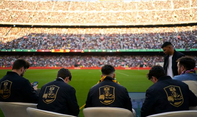 Imatge de Gerard Piqué i els dirigents de la Kings League al Camp Nou | Kings League