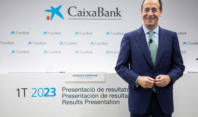 Gonzalo Gortázar, conseller delegat de CaixaBank, durant una presentació de resultats | Cedida