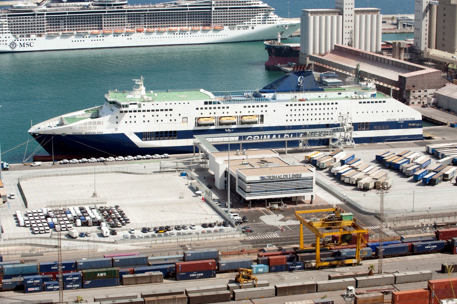 Imagen de la terminal de Grimaldi en Barcelona | Cedida Imagen de la terminal de Grimaldi en Barcelona | Cedida