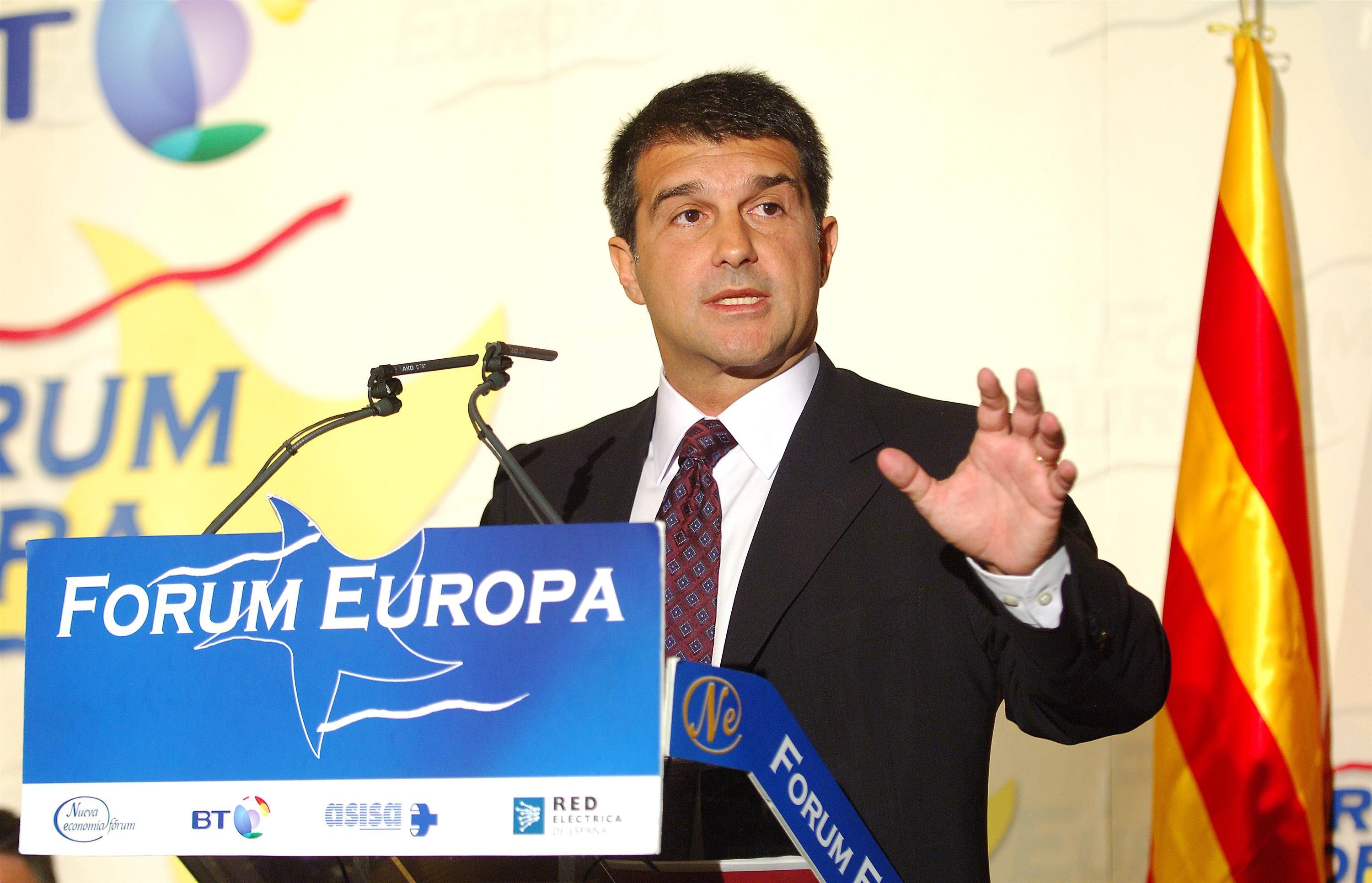 Joan Laporta en un desayuno en Nueva Economía Forum (2006) | Europa Press