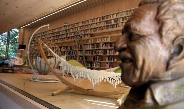 Un busto de Gabriel García Márquez en una de las salas de lectura de la biblioteca | ACN