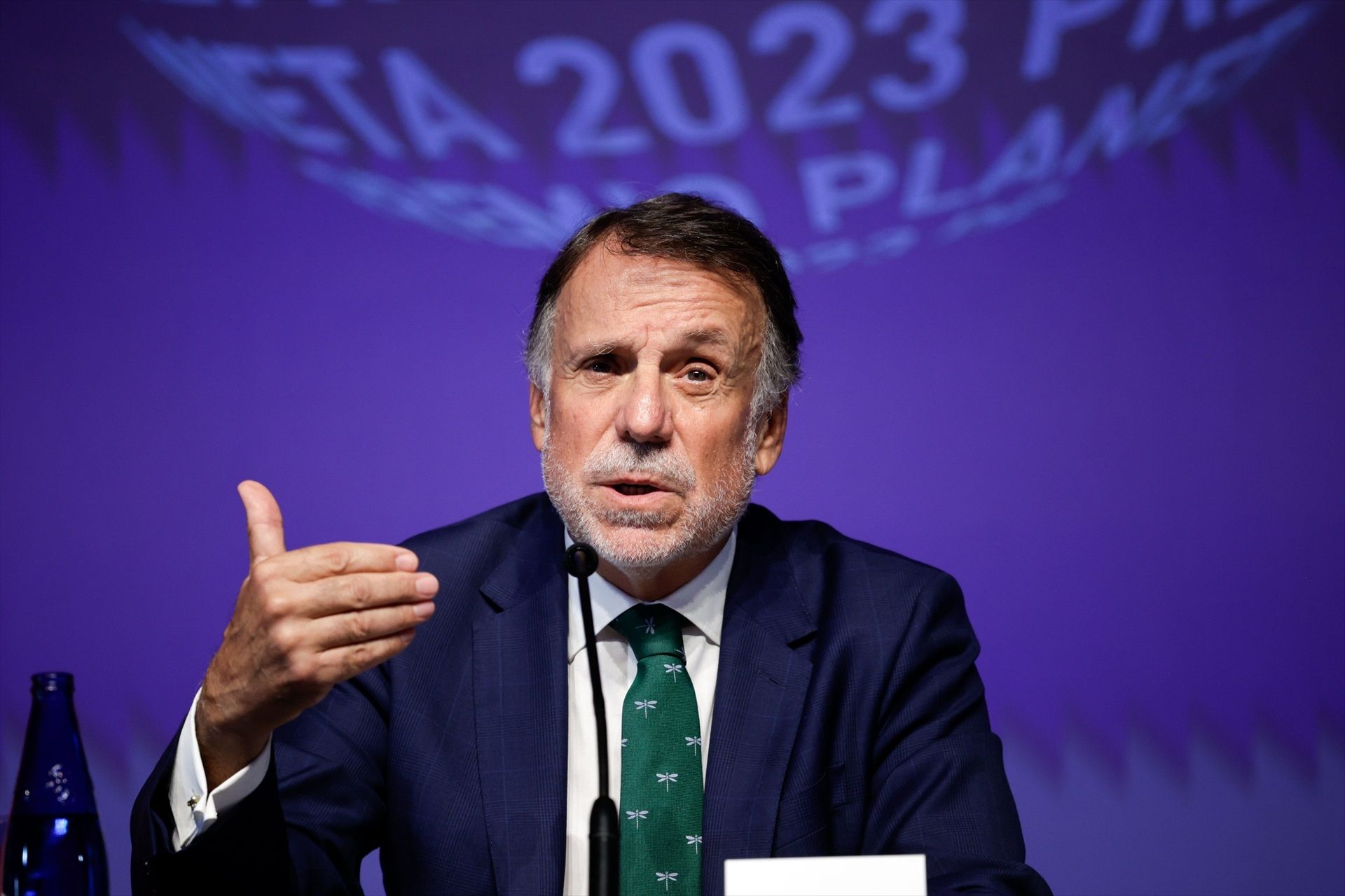 El presidente del Grupo Planeta, José Creuheras, en una rueda de prensa | EP El presidente del Grupo Planeta, José Creuheras, en una rueda de prensa | EP