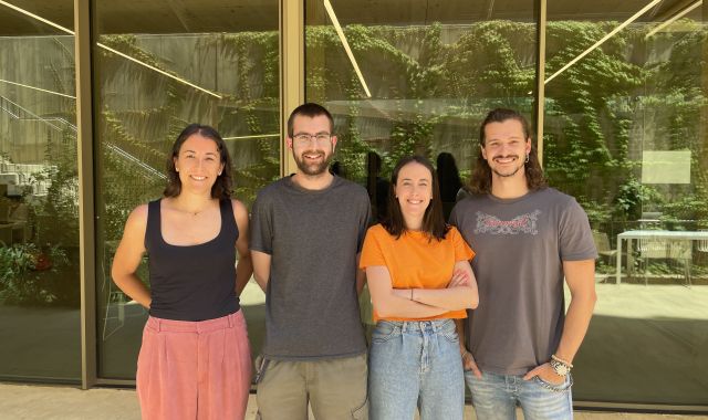 De izquierda a derecha, Noelia Losantos, Esteve Dalmau, Elena Losantos y Aleix Riba, cofundadores de Identify | Cedida