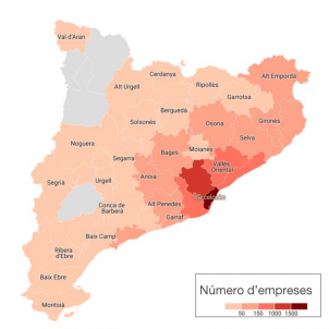 Distribució comarcal de les filials d'empreses estrangeres a Catalunya (2023) | ACCIÓ