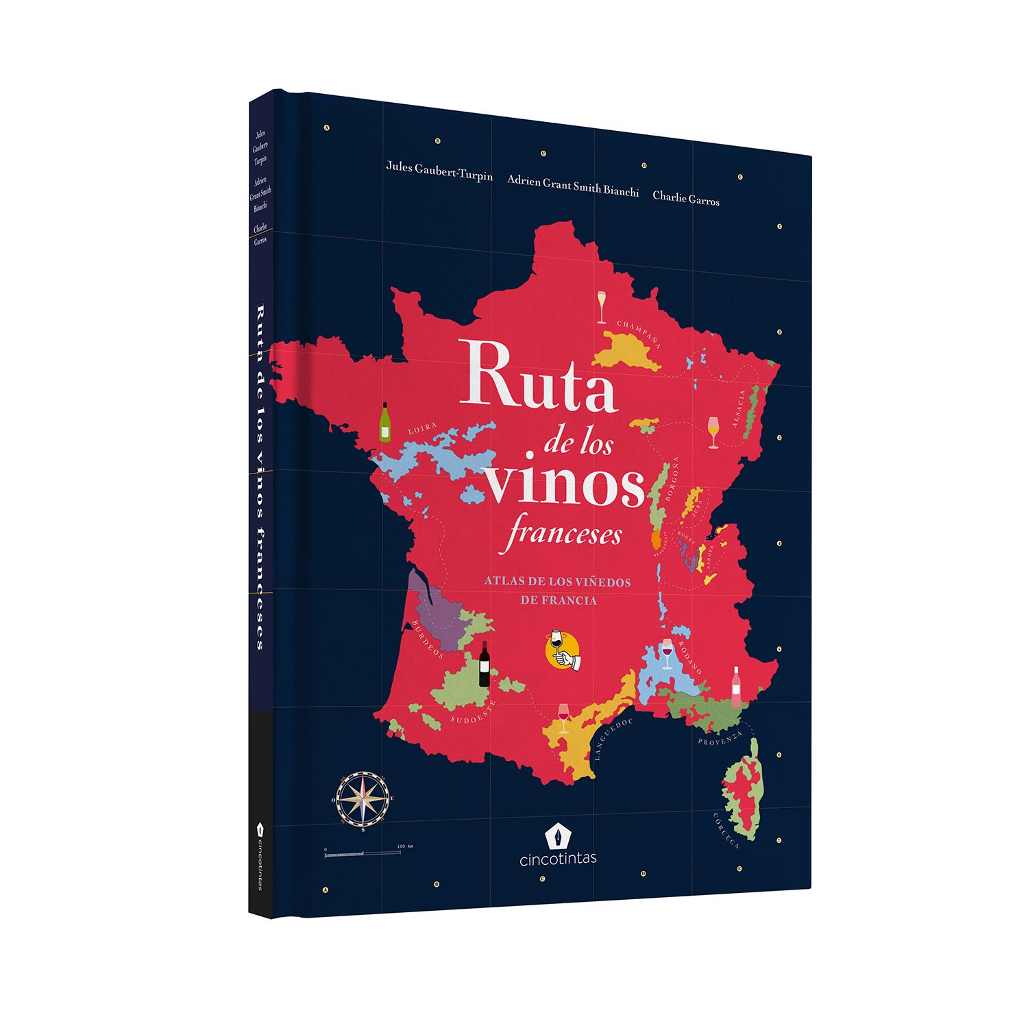 Portada del llibre 'Ruta de los vinos franceses'