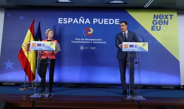 Ursula Von der Leyen y Pedro Sánchez, en una rueda de prensa | Moncloa Ursula Von der Leyen y Pedro Sánchez, en una rueda de prensa | Moncloa