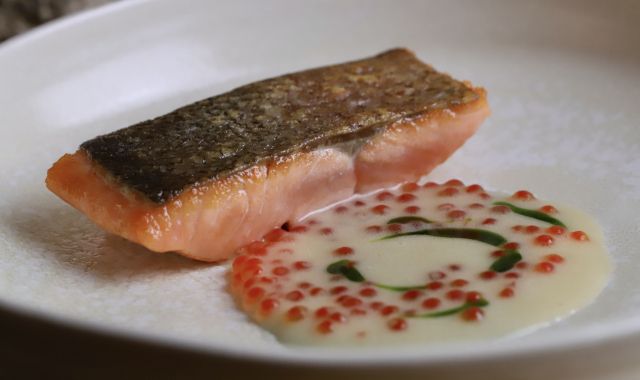 La truita del Pirineu és un dels peixos sostenibles presents al menú de Âme | Cedida