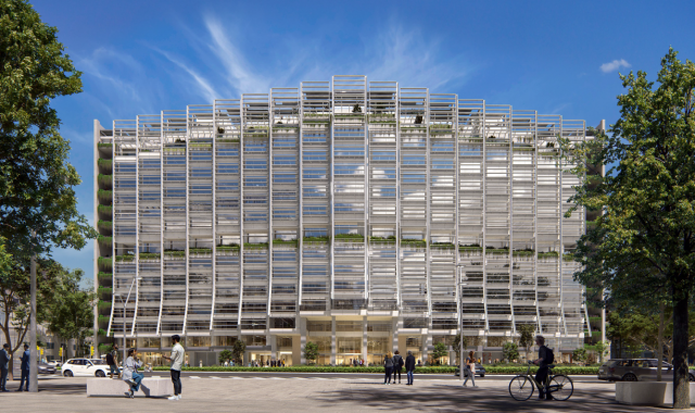 Façana de l'edifici Estel, seu de l'AstraZeneca Global Hub | Cedida Façana de l'edifici Estel, seu de l'AstraZeneca Global Hub | Cedida