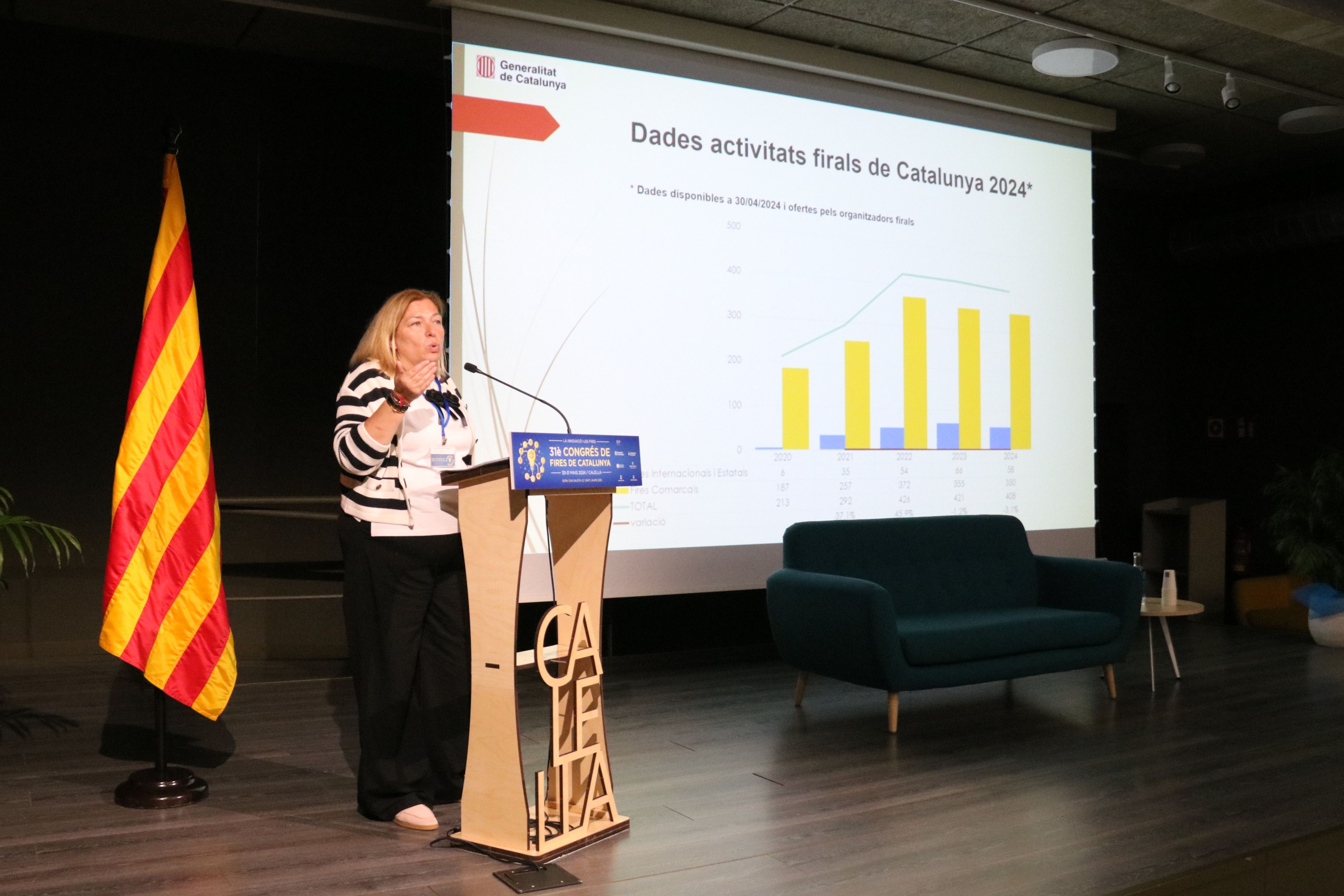 Presentació de dades de l'activitat firal a Catalunya durant el 31è Congrés de Fires | Cedida Presentació de dades de l'activitat firal a Catalunya durant el 31è Congrés de Fires | Cedida