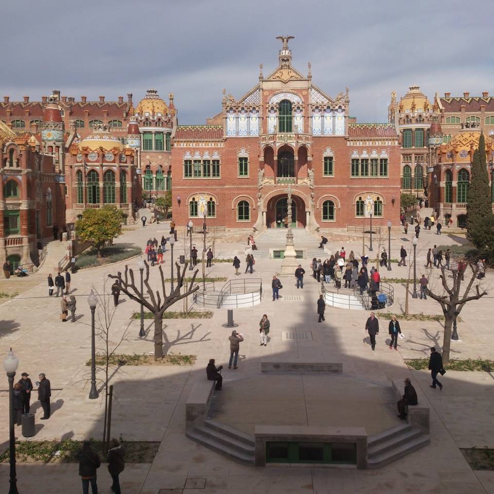 Part del pati interior de l'Hospital de Sant Pau Part del pati interior de l'Hospital de Sant Pau
