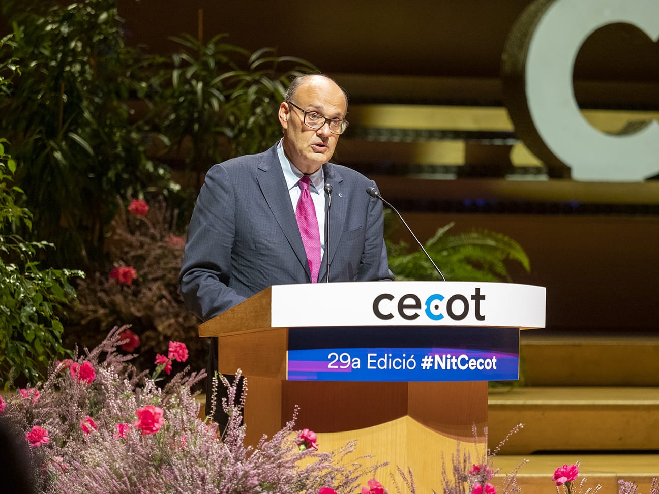 El president de la Cecot, Xavier Panés, durant la 29a Nit de l'Empresa | Cedida El president de la Cecot, Xavier Panés, durant la 29a Nit de l'Empresa | Cedida