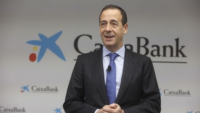 Gonzalo Gortázar, conseller delegat de CaixaBank, durant l'acte de presentació de resultats del 2024 | EP