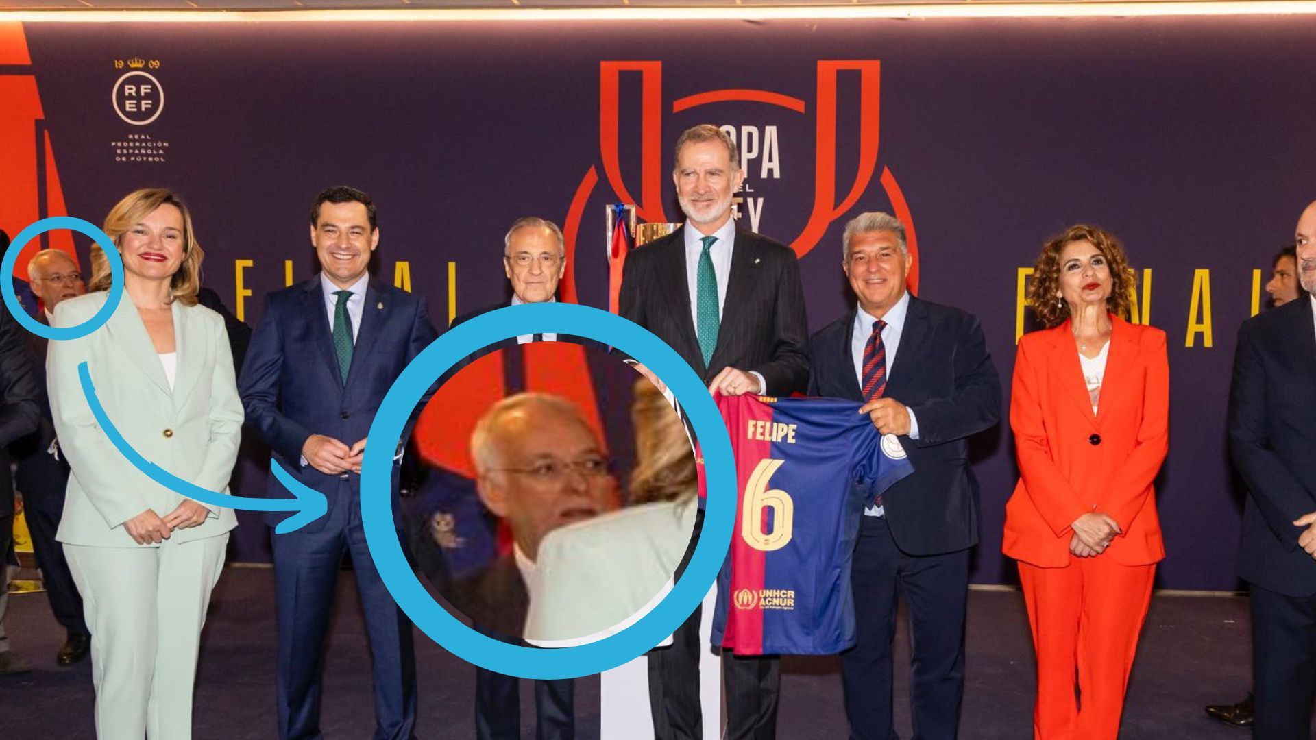 Alejandro Echevarría, en un segon pla, a una de les fotografies principals de la Copa del Rei | EP Alejandro Echevarría, en un segon pla, a una de les fotografies principals de la Copa del Rei | EP