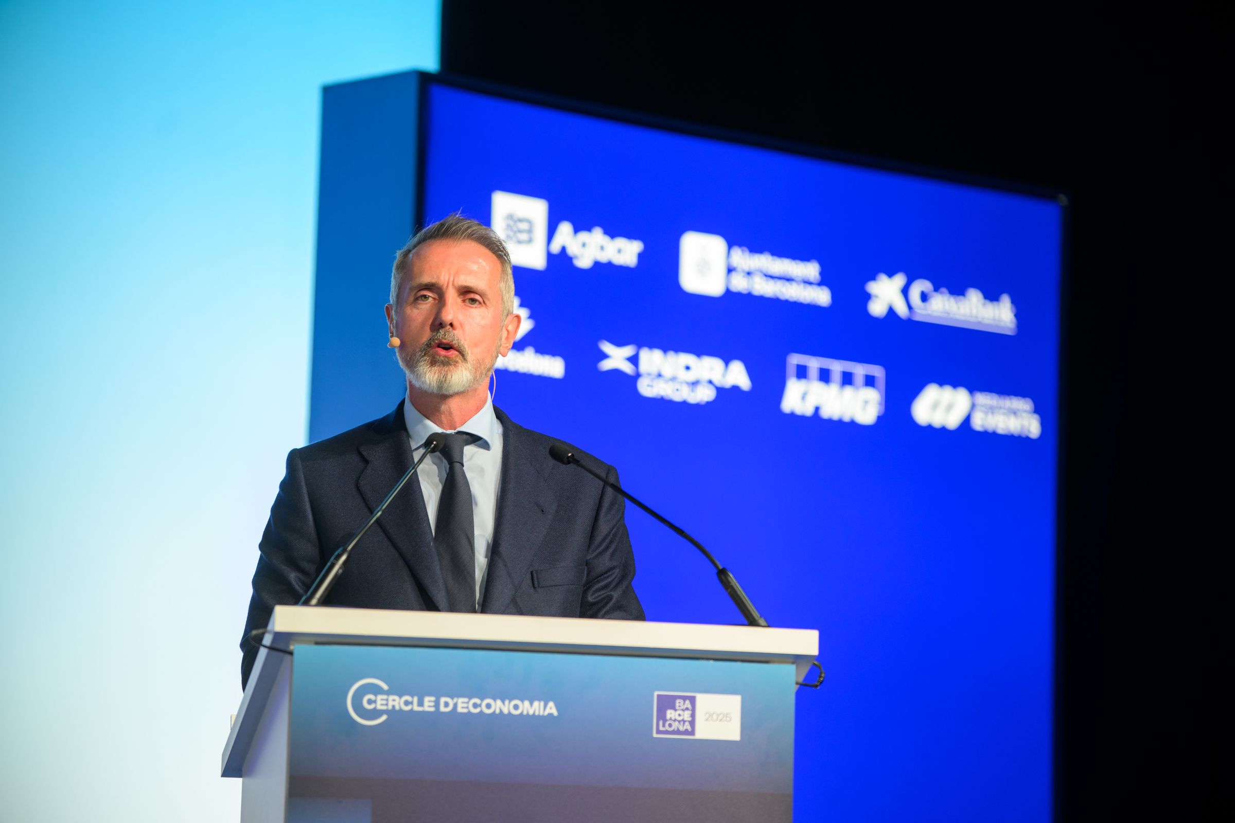 El director ejecutivo de Telefónica, Marc Murtra, durante su intervención en la Reunión del Cercle d'Economia | Cedida