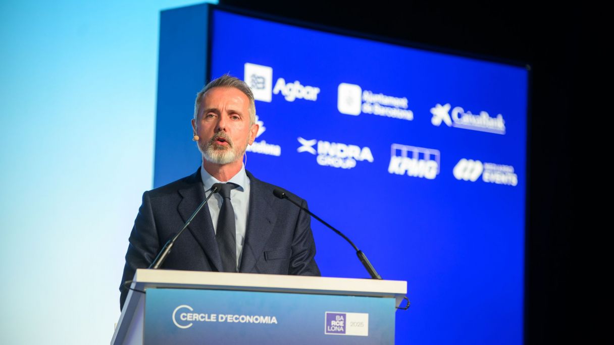 El director ejecutivo de Telefónica, Marc Murtra, durante su intervención en la Reunión del Cercle d'Economia | Cedida El director ejecutivo de Telefónica, Marc Murtra, durante su intervención en la Reunión del Cercle d'Economia | Cedida