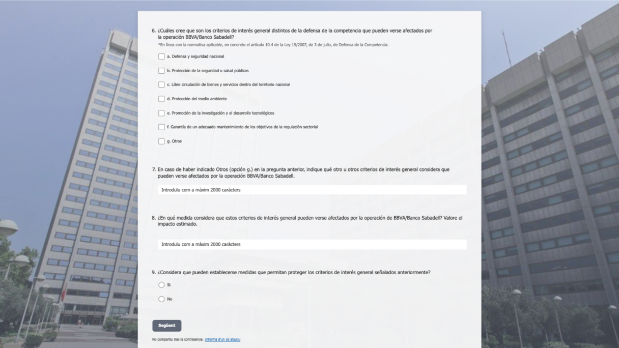 Algunes de les preguntes que recull el formulari del ministeri d'Economia, Comerç i Empresa | VIA Empresa Algunes de les preguntes que recull el formulari del ministeri d'Economia, Comerç i Empresa | VIA Empresa