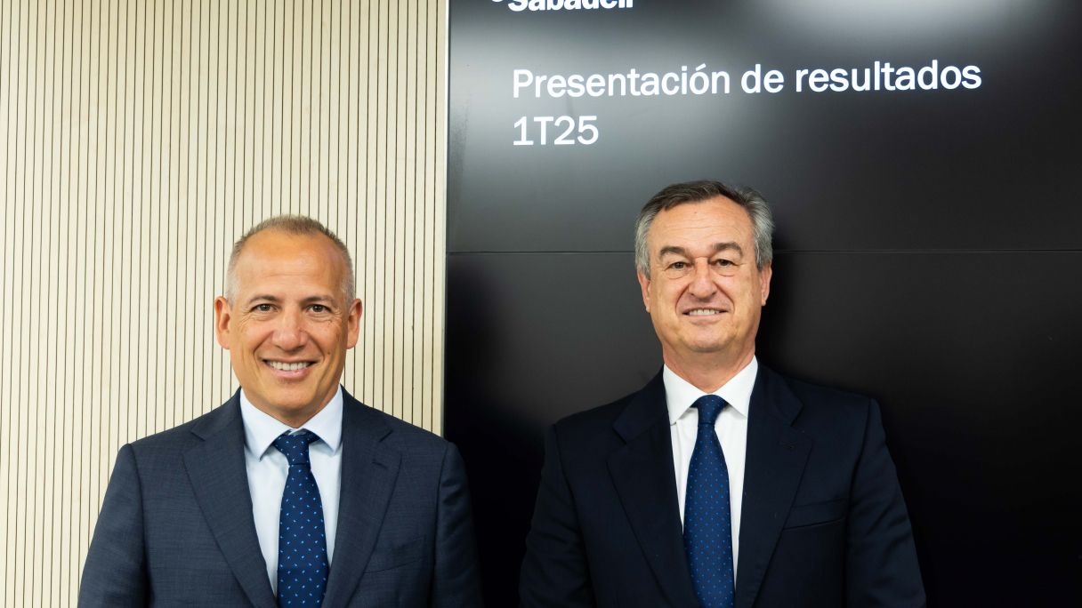 Sergio Palavecino i César González-Bueno durant la presentació de resultats | Cedida Sergio Palavecino i César González-Bueno durant la presentació de resultats | Cedida