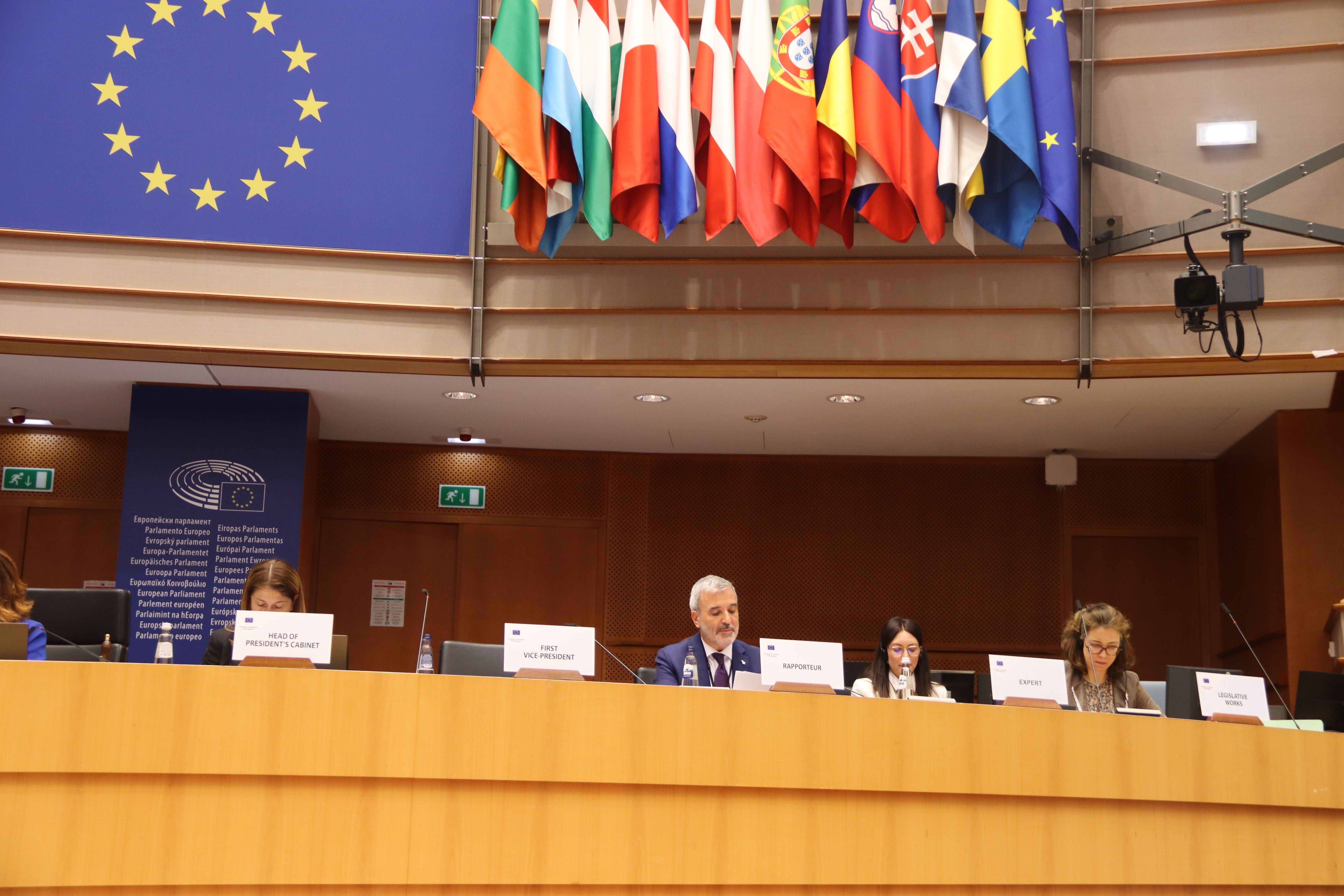 El alcalde de Barcelona, Jaume Collboni, en el pleno del Parlamento Europeo de Bruselas | ACN El alcalde de Barcelona, Jaume Collboni, en el pleno del Parlamento Europeo de Bruselas | ACN