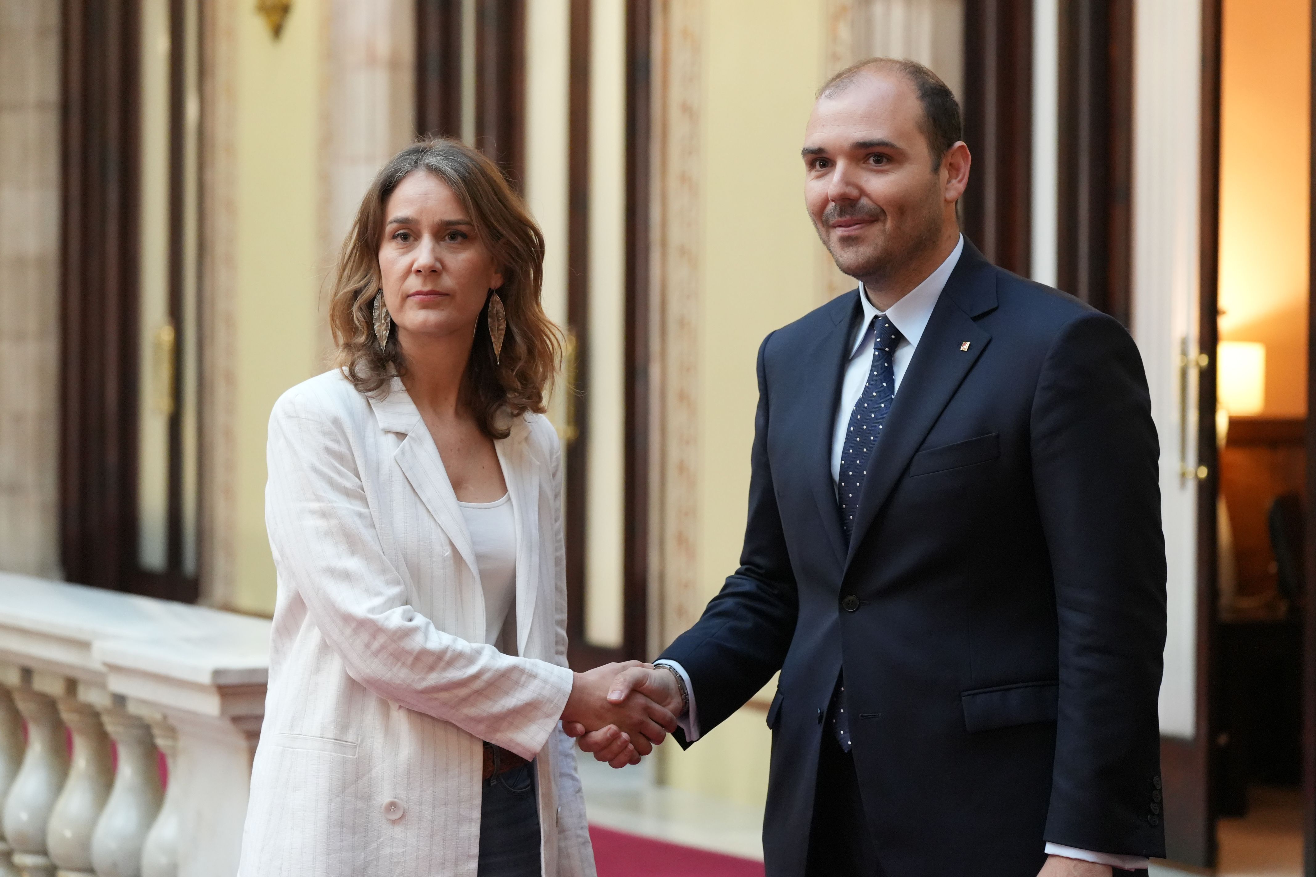 El conseller de la Presidència, Albert Dalmau, i la líder dels Comuns, Jéssica Albiach, acorden tancar l'oficina d'ACCIÓ a Tel-Aviv | Marta Sierra / ACN El conseller de la Presidència, Albert Dalmau, i la líder dels Comuns, Jéssica Albiach, acorden tancar l'oficina d'ACCIÓ a Tel-Aviv | Marta Sierra / ACN