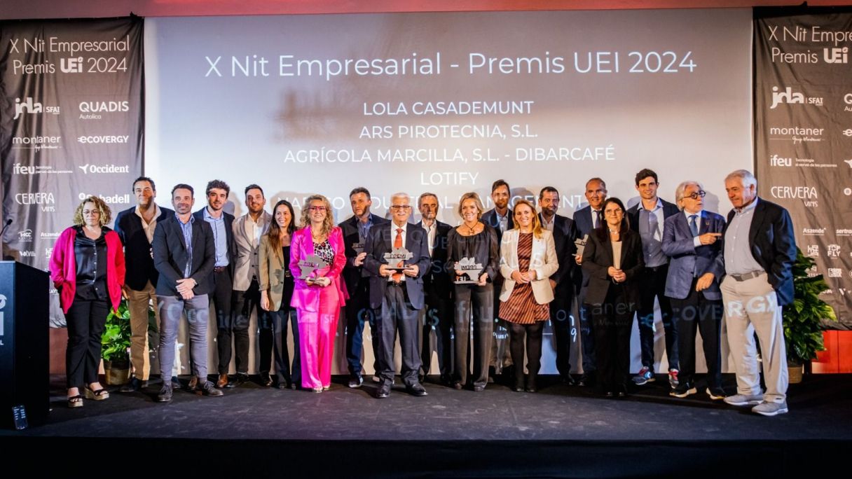 Els guanyadors de la X Nit Empresarial dels premis UEI 2024 | Cedida Els guanyadors de la X Nit Empresarial dels premis UEI 2024 | Cedida