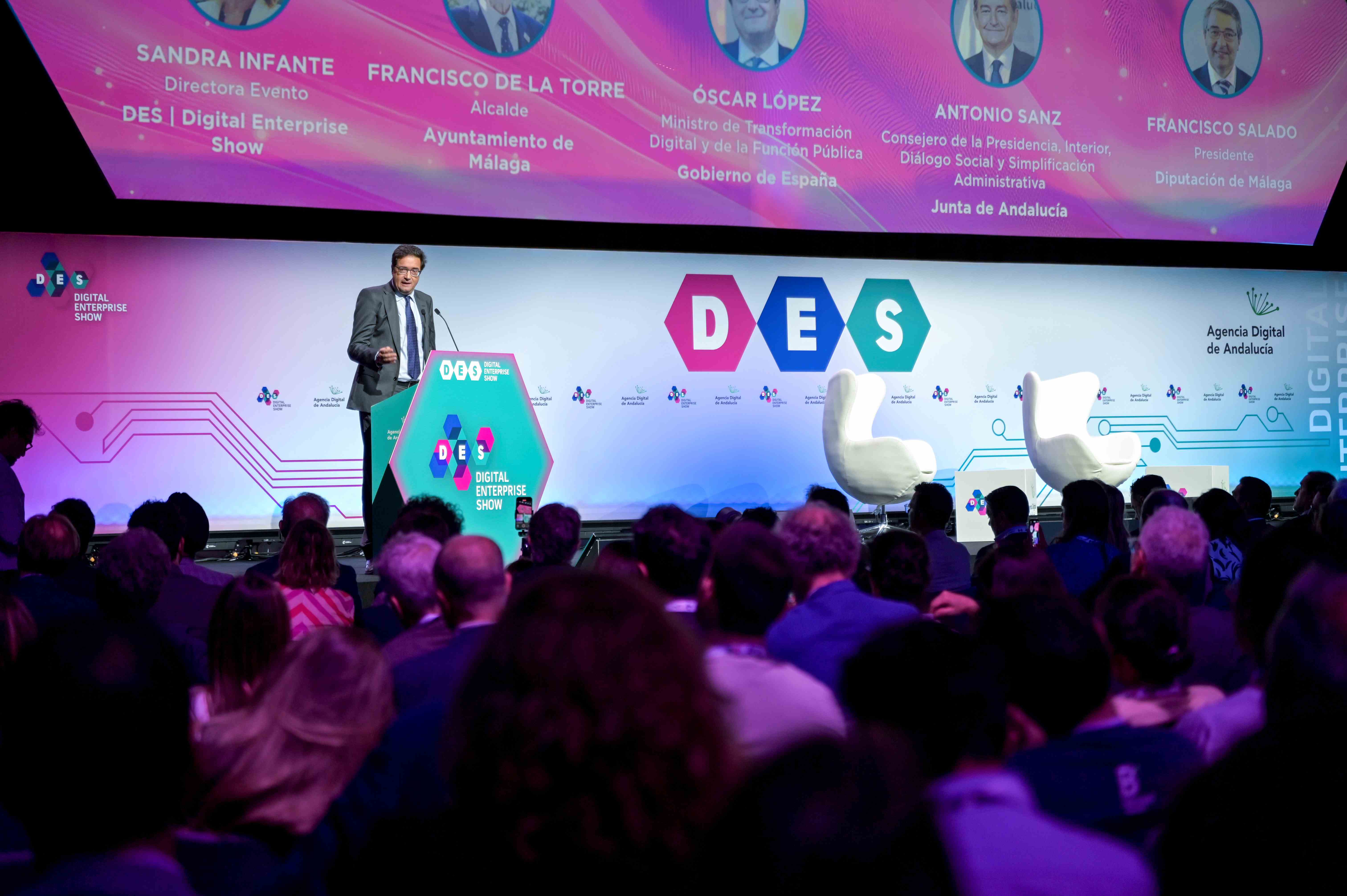 El ministro para la Transformación Digital y de la Función Pública, Óscar López, en DES2025 El ministro para la Transformación Digital y de la Función Pública, Óscar López, en DES2025