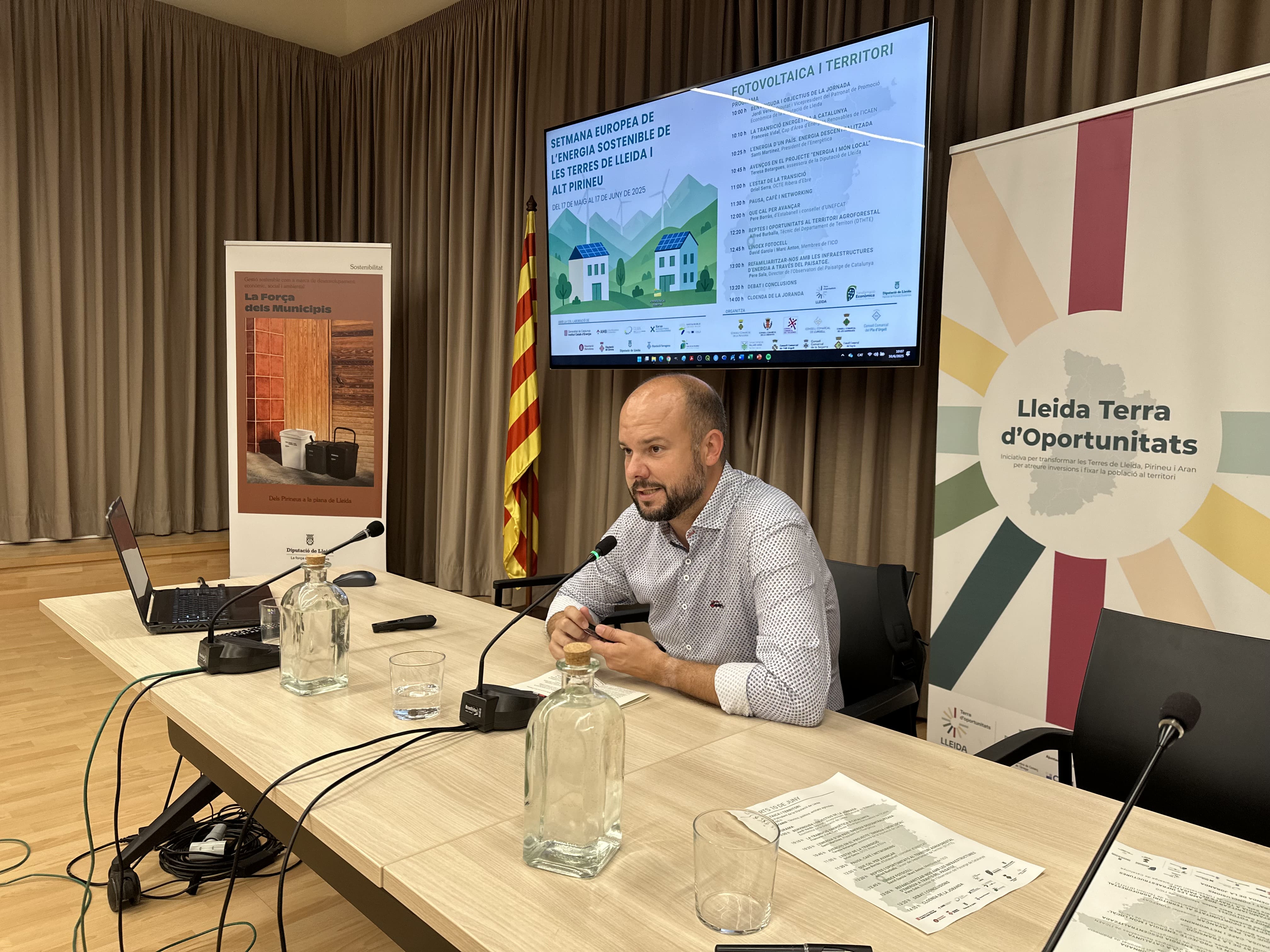 El vicepresident del Patronat de Promoció Econòmica de la Diputació de Lleida, Jordi Verdú, durant la jornada | Cedida