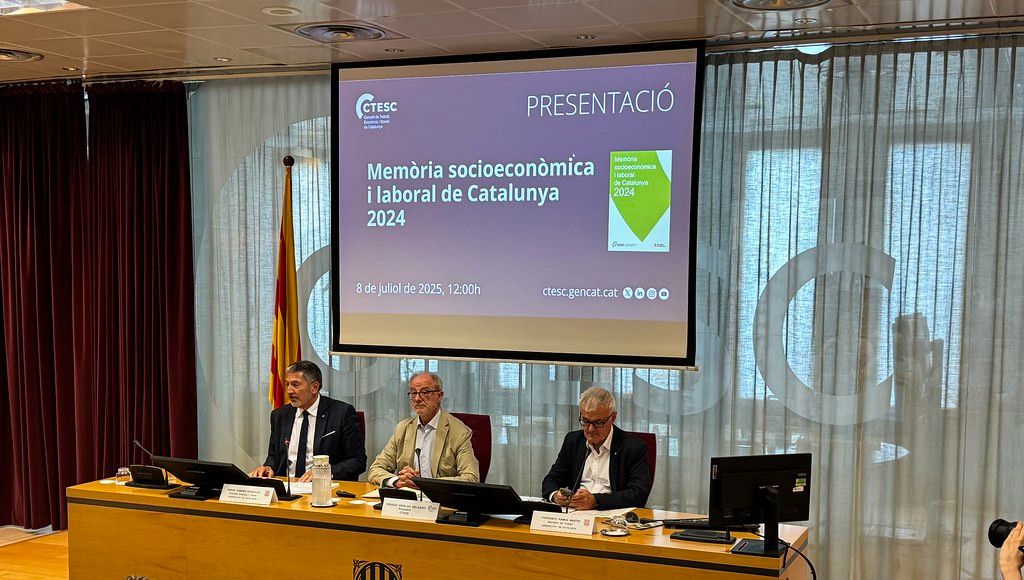 Presentación de la 'Memoria socioeconómica y laboral de Catalunya 2024' | Cedida Presentación de la 'Memoria socioeconómica y laboral de Catalunya 2024' | Cedida