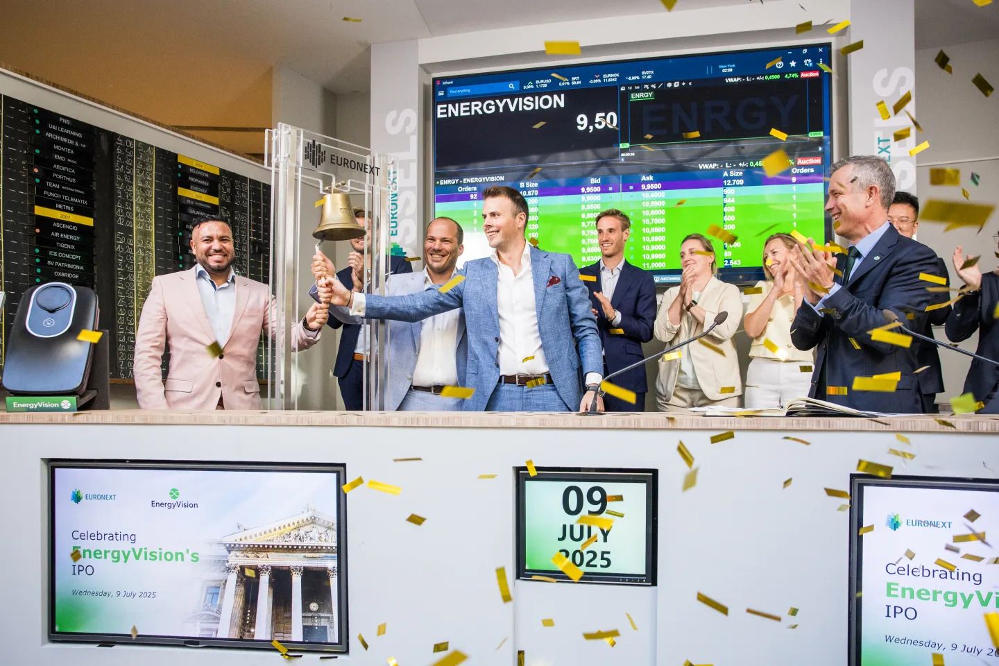 L'equip d'Energyvision després de la sortida a borsa de la companyia | Euronext L'equip d'Energyvision després de la sortida a borsa de la companyia | Euronext