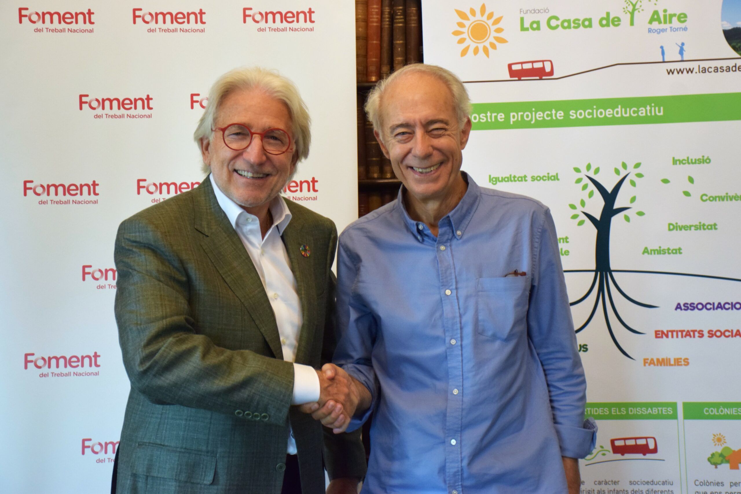 Josep Sánchez Llibre i Ramon Vila Solé, en un acte celebrat a la seu de Foment | Cedida Josep Sánchez Llibre i Ramon Vila Solé, en un acte celebrat a la seu de Foment | Cedida