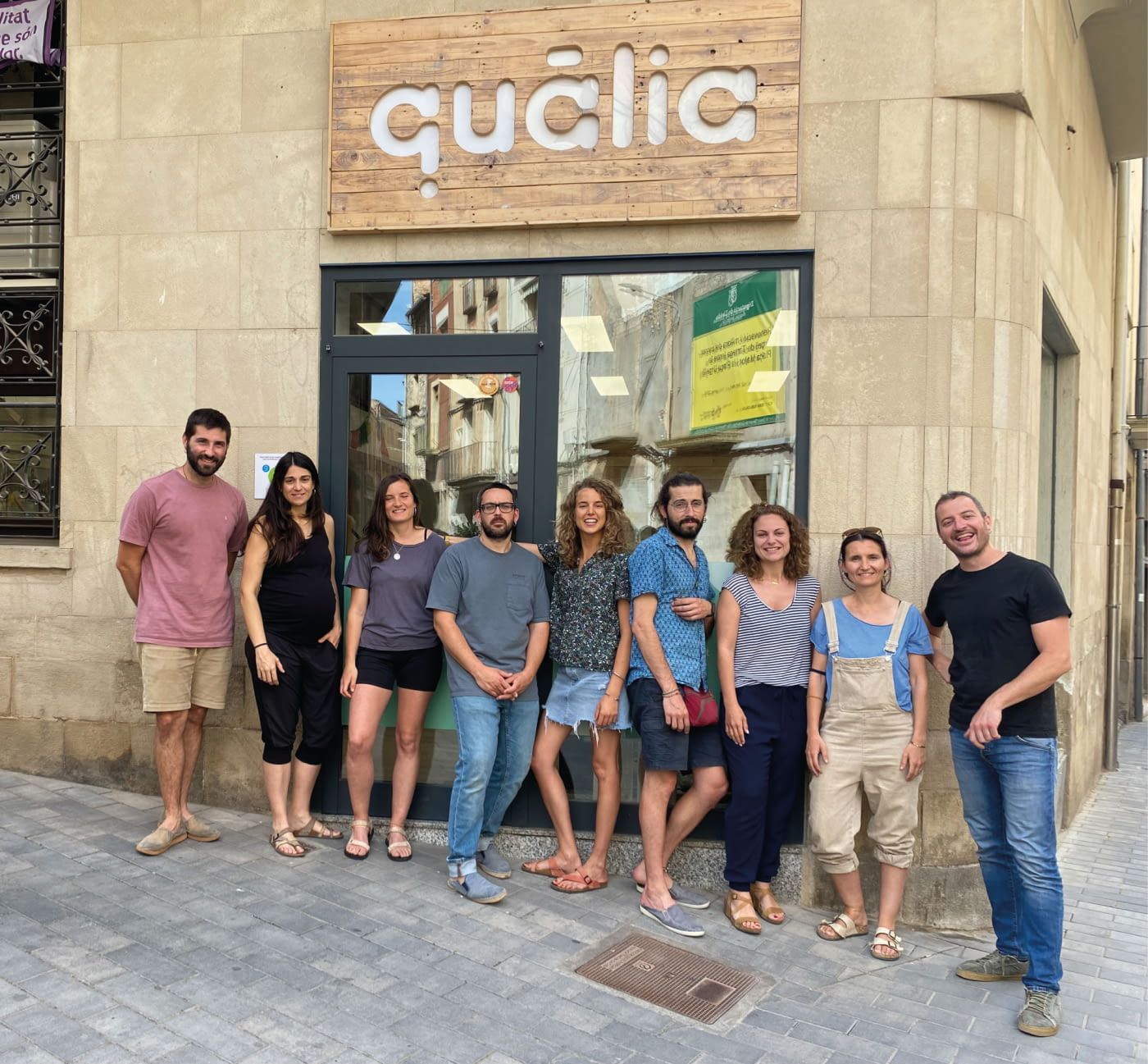 El equipo de Quàlia en la sede de Tàrrega