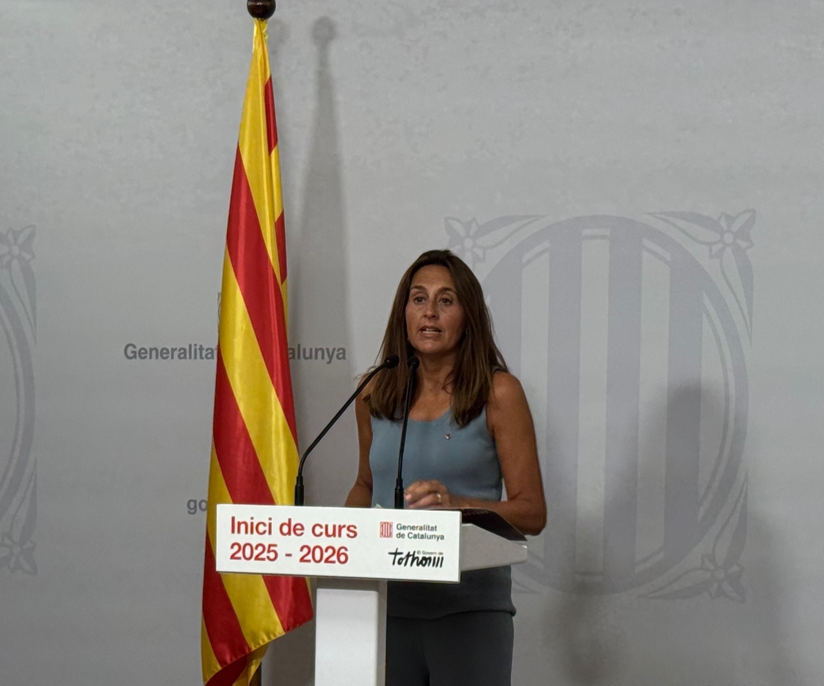 La consellera Esther Niubó en la roda de premsa d'aquest dimecres | EP La consellera Esther Niubó en la roda de premsa d'aquest dimecres | EP