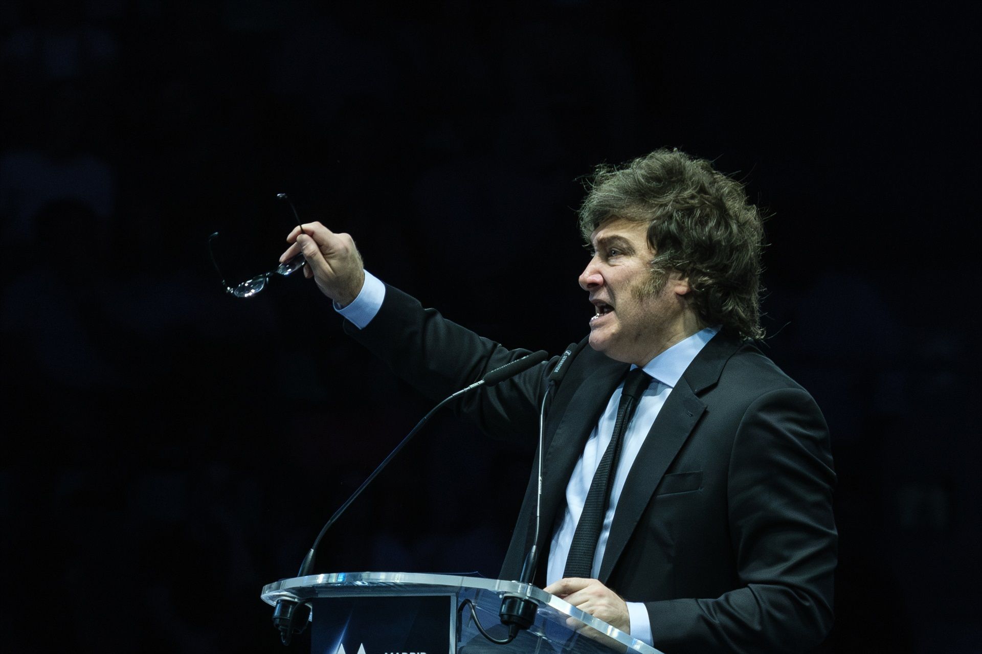 Javier Milei durant un discurs el passat mes de juny a Madrid | Europa Press