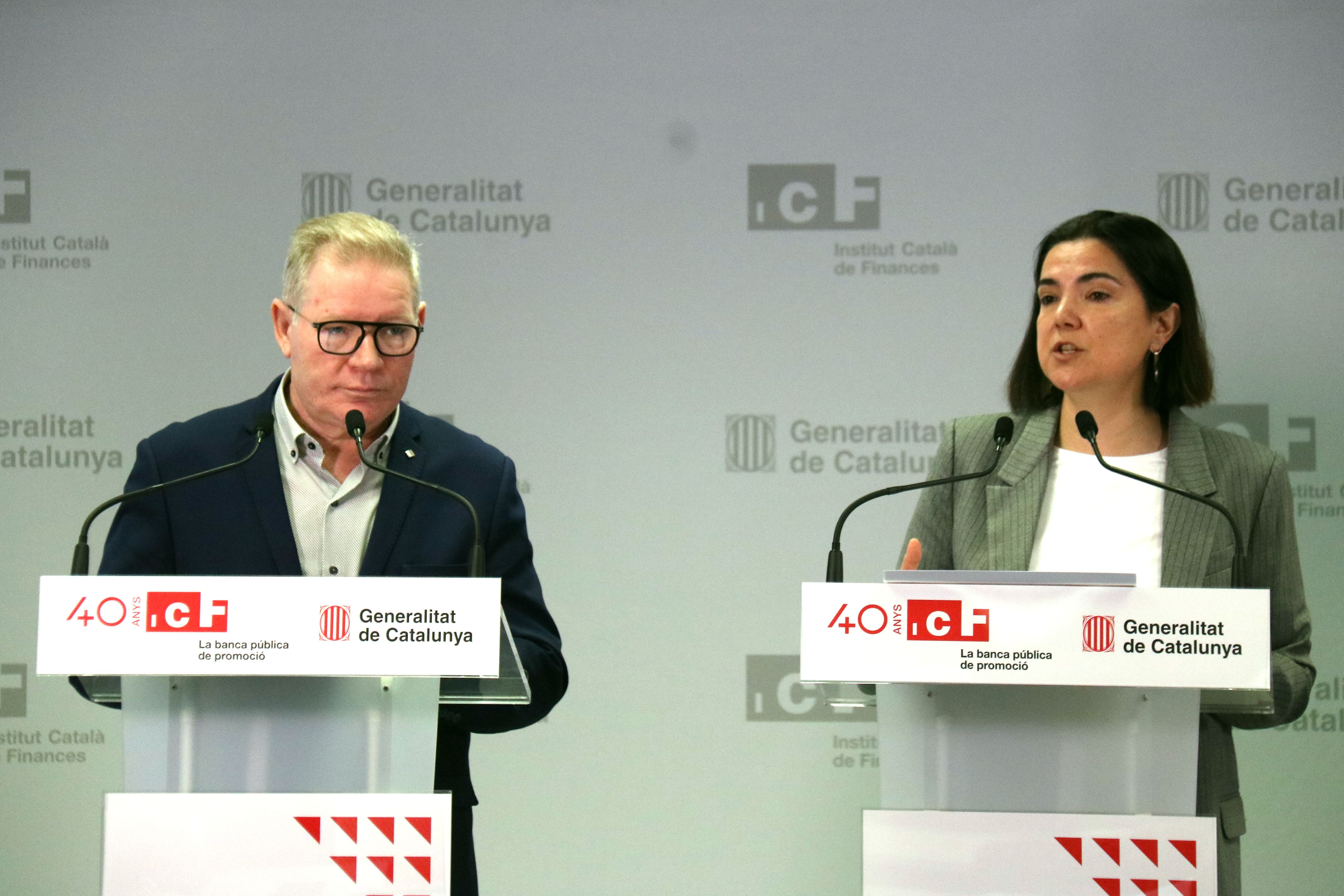 El president de l'ICF i secretari general del Departament d'Economia, Juli Fernández, i la consellera delegada, Vanessa Servera | ACN