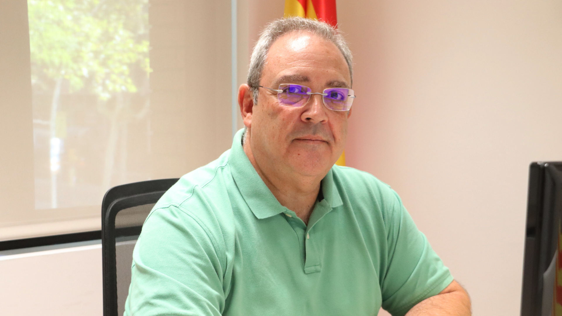 Xavier Lleonart, secretari general del sindicat Metges de Catalunya, al seu despatx | ACN