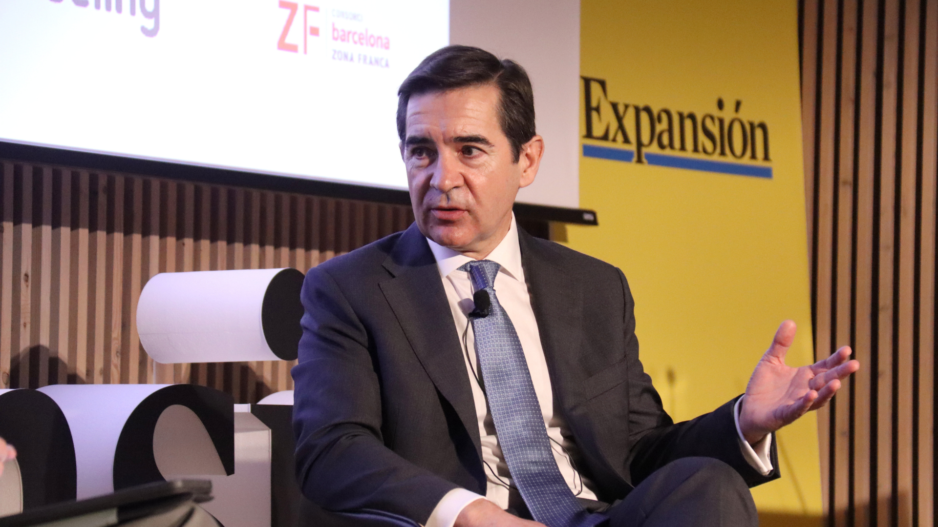 El presidente del BBVA, Carlos Torres, en el 'Gran Encuentro Expansión Catalunya', organizado en el Recinto Modernista de Sant Pau | ACN