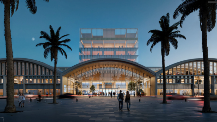 Façana principal del futur BlueTechPort | Cedida Façana principal del futur BlueTechPort | Cedida