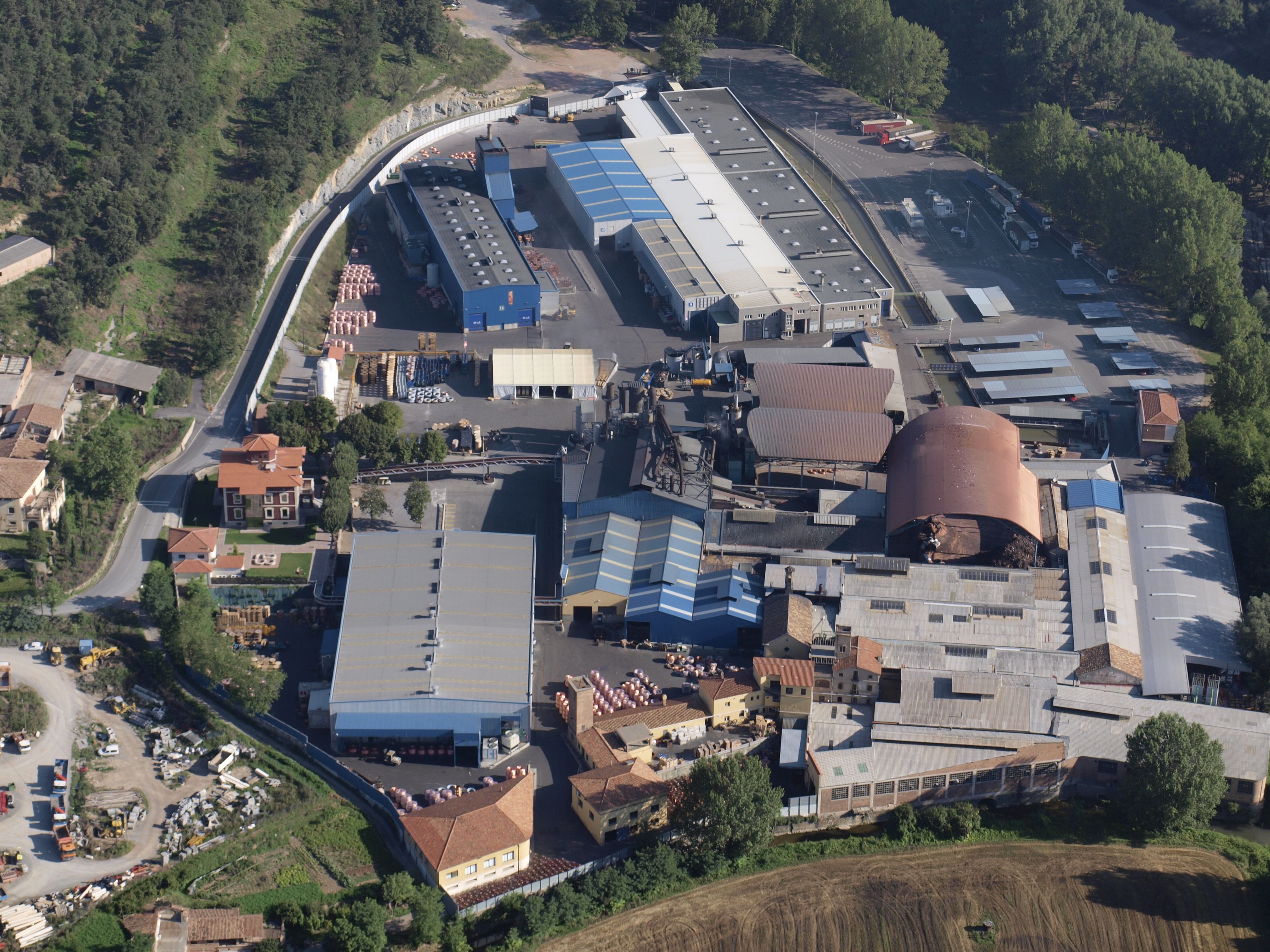 Vista aérea de las instalaciones de La Farga | Cedida