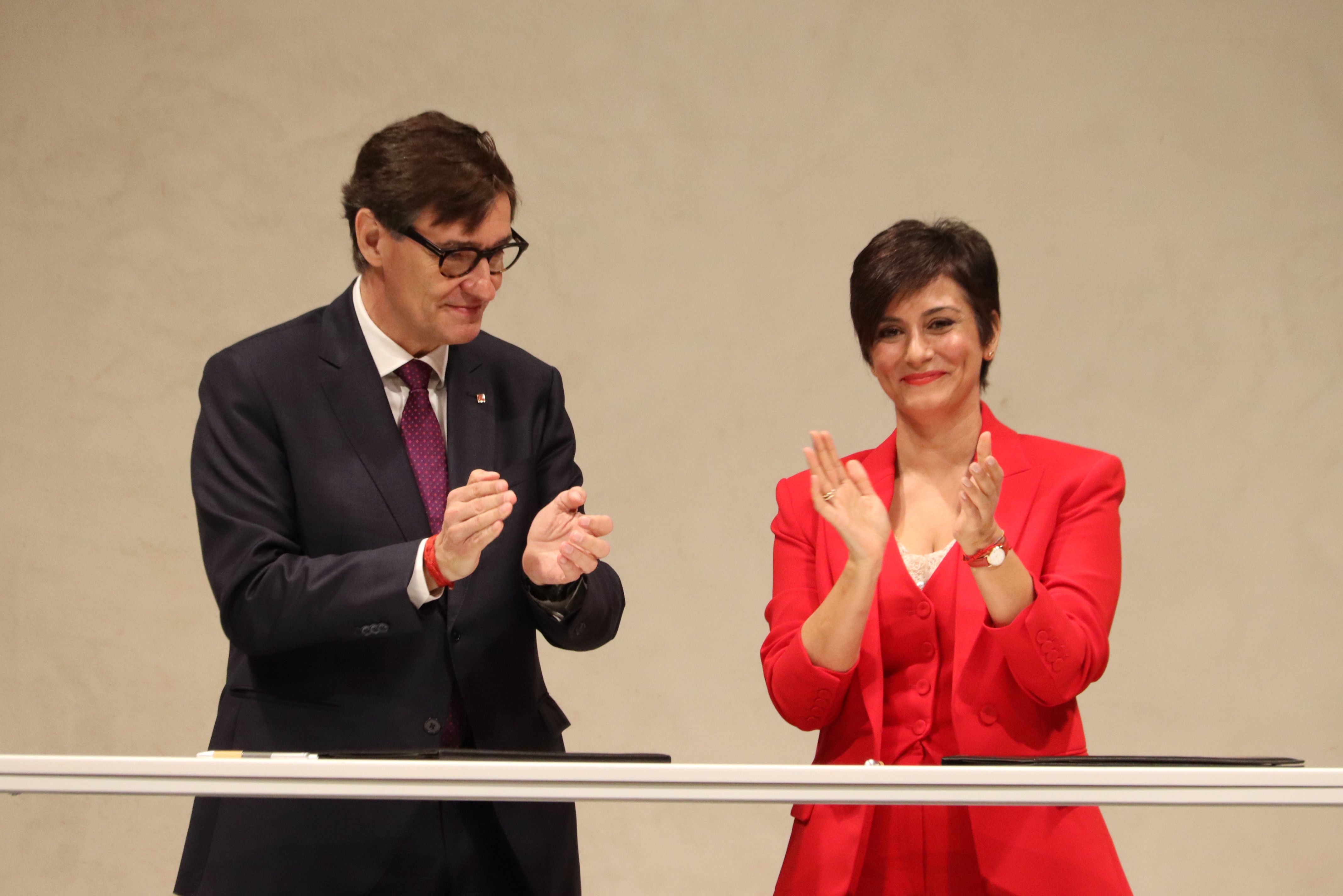 El presidente de la Generalitat, Salvador Illa, y la ministra de Vivienda, Isabel Rodríguez | ACN