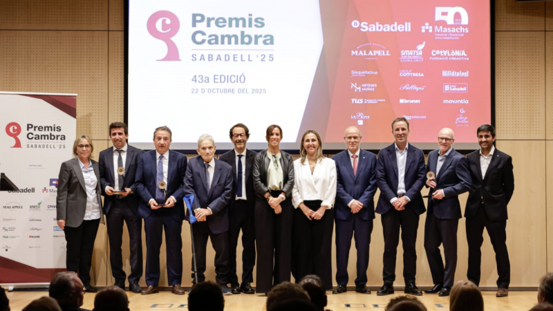 Encofrados J. Alsina, Subministradora del Vallès y Ramon Gabarró, Premios Cambra Sabadell 2025 | Cedida Encofrados J. Alsina, Subministradora del Vallès y Ramon Gabarró, Premios Cambra Sabadell 2025 | Cedida