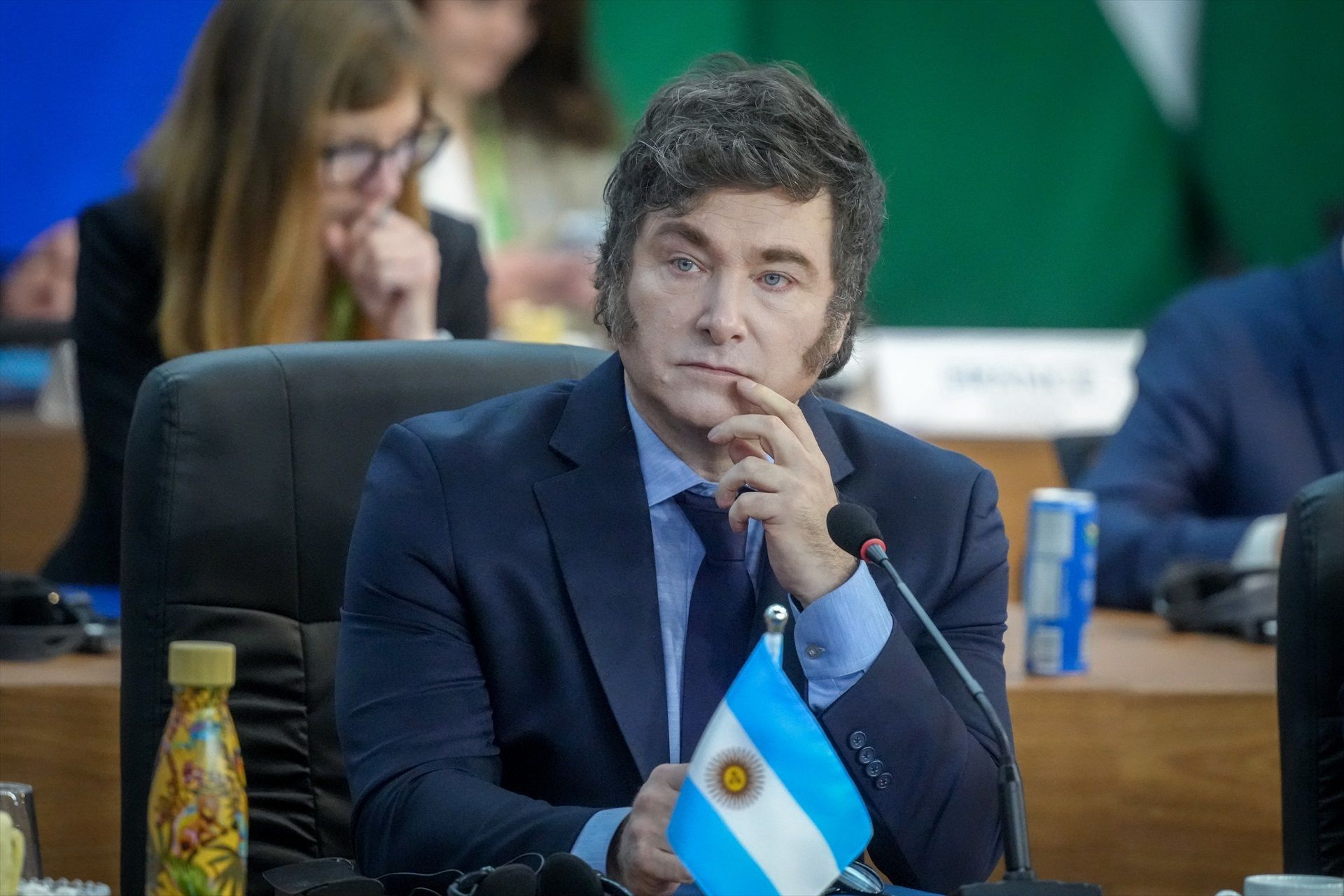 Un seriós Javier Milei durant l'última cimera del G20, al Brasil | Kay Nietfeld (dpa)