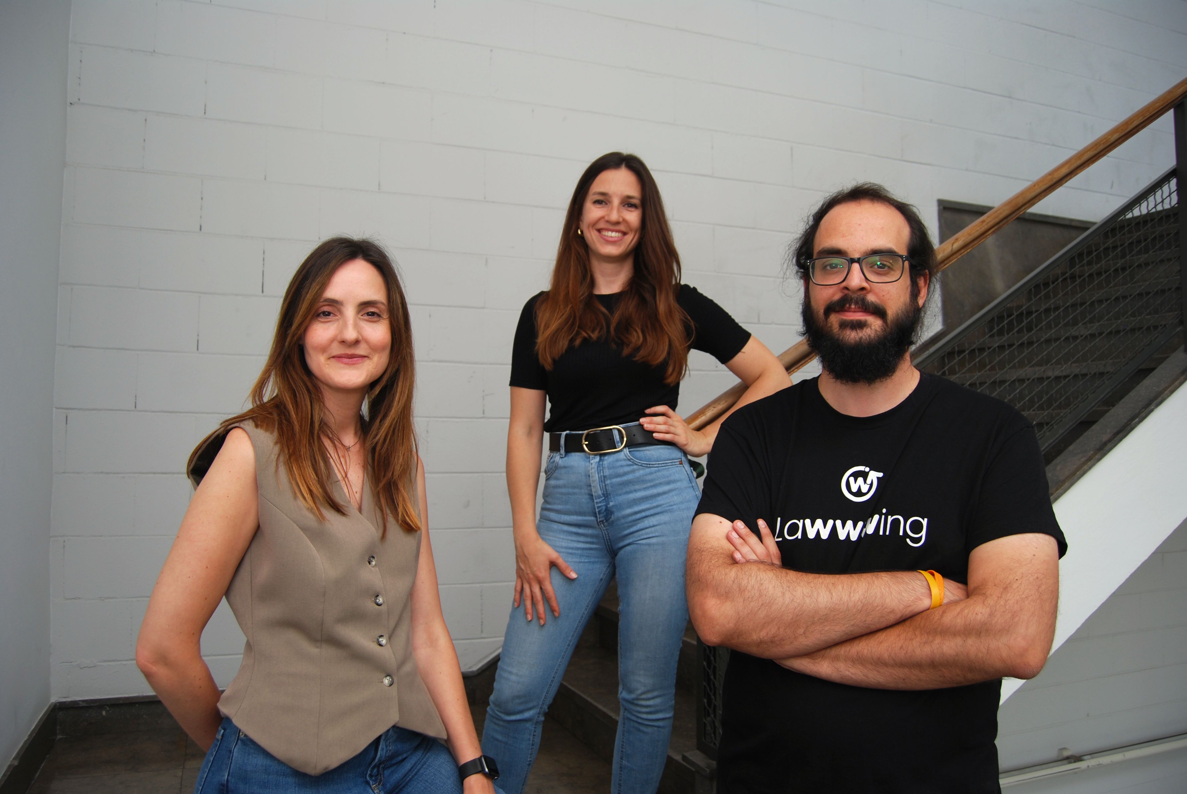 Georgina Viaplana, Núria Moreno i Pasqual Guerrero, equip cofundador de Lawwwing | Cedida