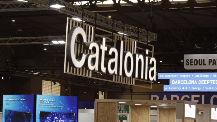 El rètol del pavelló Catalonia | David Lombrana