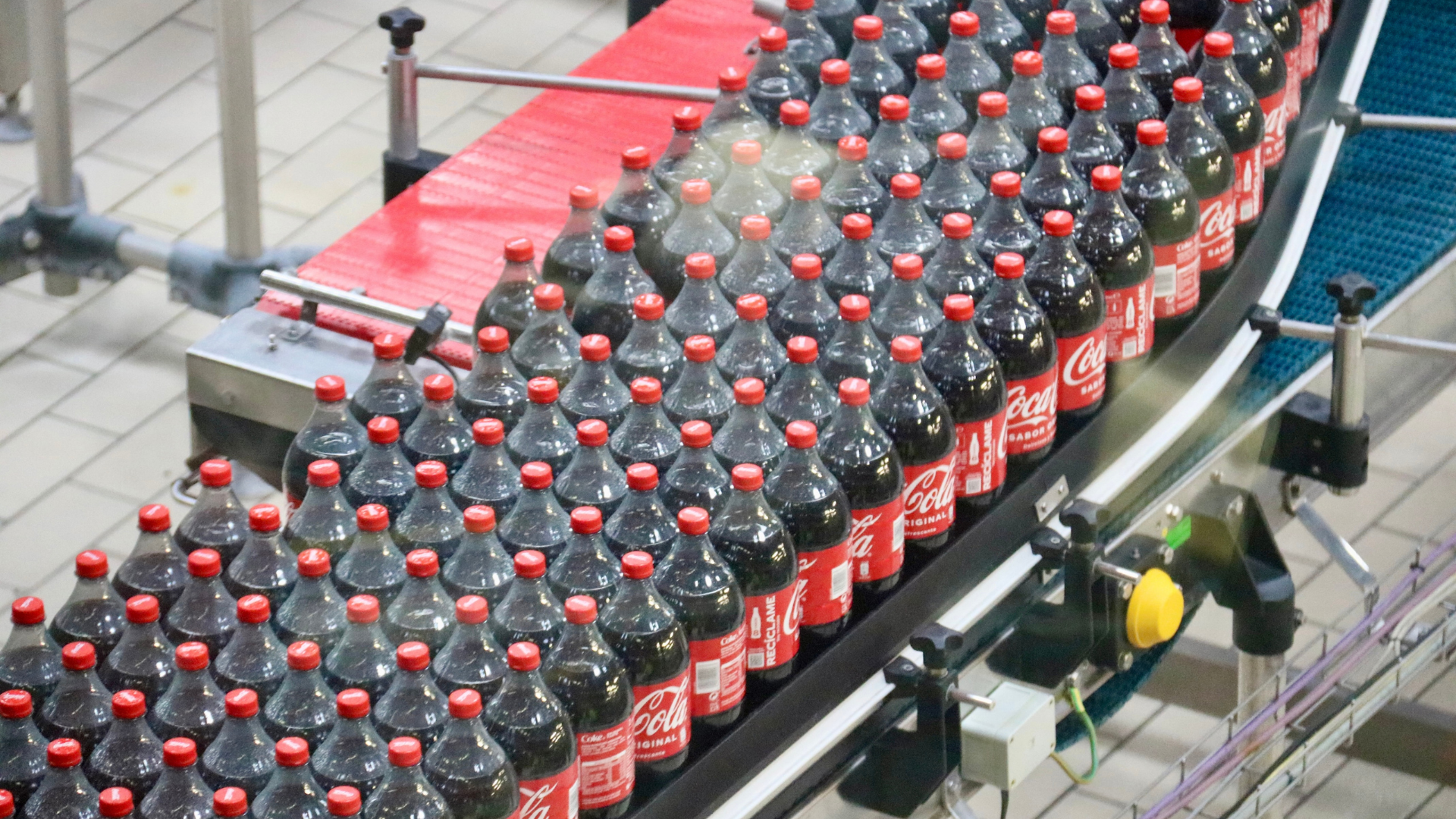 Lineal de Coca-Cola a la planta de Martorelles | Albert Segura (ACN)