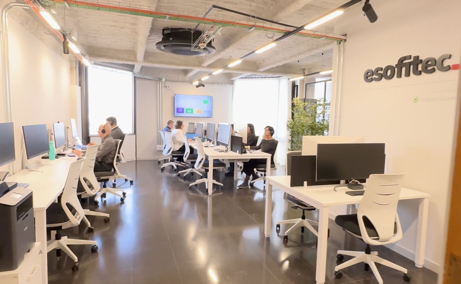 Diverses persones treballen en les oficines de la consultora Esofitec | Cedida