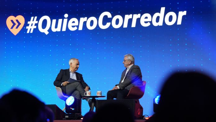 Josep Vicent Boira, comissionat del govern espanyol pel Corredor Mediterrani, i Mathieu Grosch, coordinador europeu de la infraestructra | Cedida Josep Vicent Boira, comissionat del govern espanyol pel Corredor Mediterrani, i Mathieu Grosch, coordinador europeu de la infraestructra | Cedida